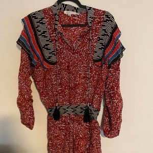 See by Chloe Boho dress red printed